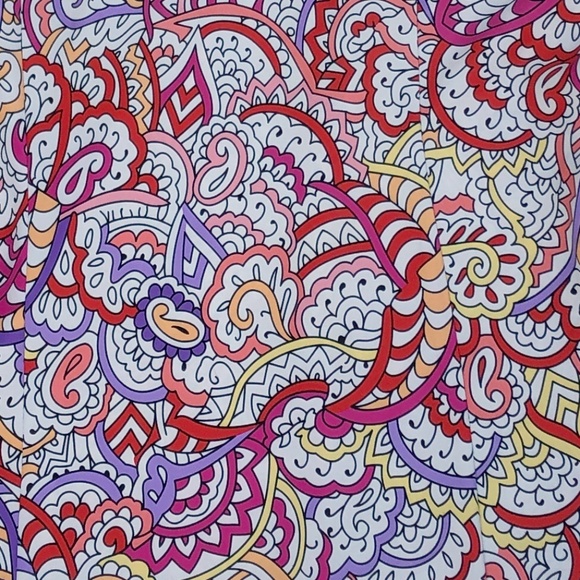 Sunny Leigh Boho Colorful Paisley LSleeve Blouse M - Picture 5 of 13